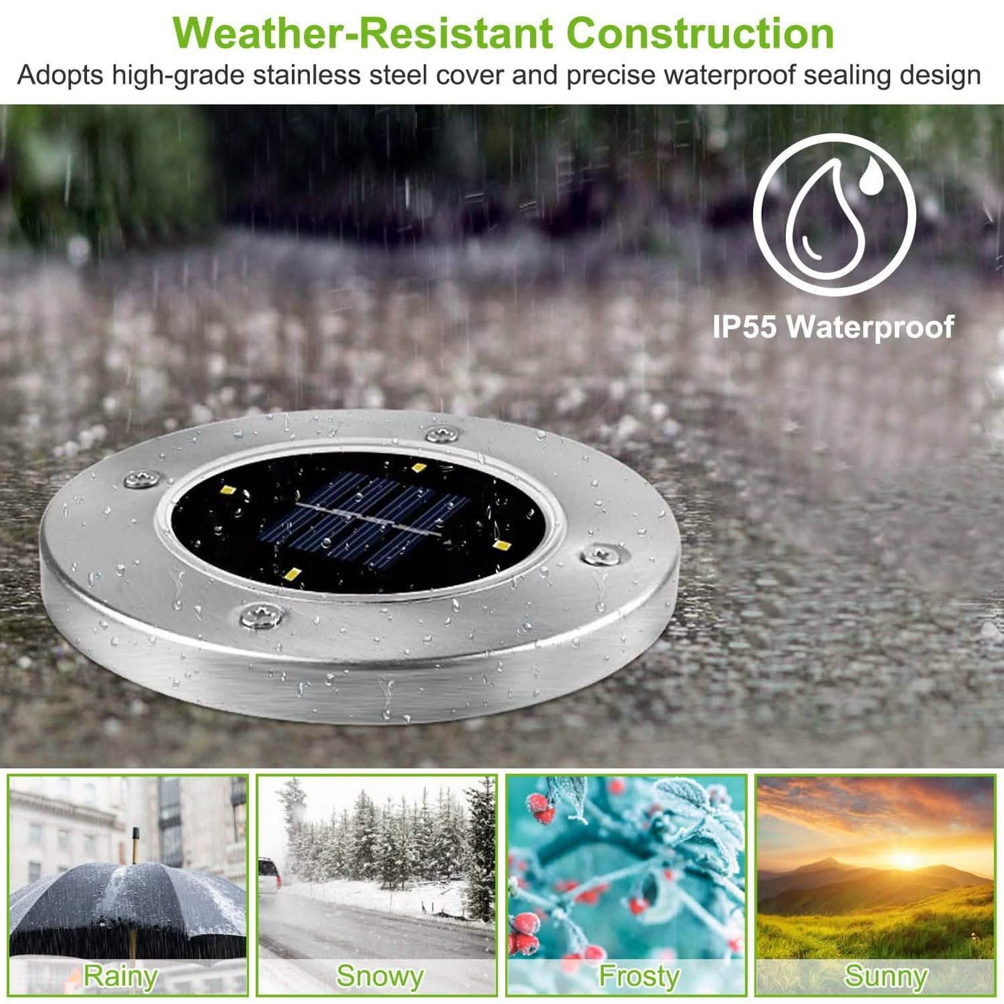 4-Pieces: Solar Waterproof Ground Light DailySale