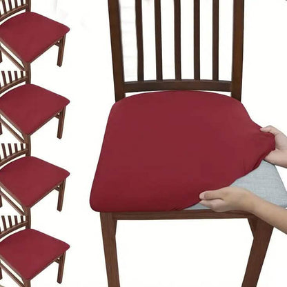 4-Pieces: Solid Color Brushed High Elastic Chair Cover DailySale