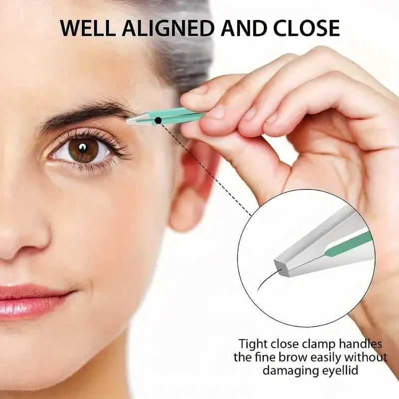 4-Pieces: Tweezers For Eyebrows, Straight, Slant, Angled and Pointy Tip DailySale