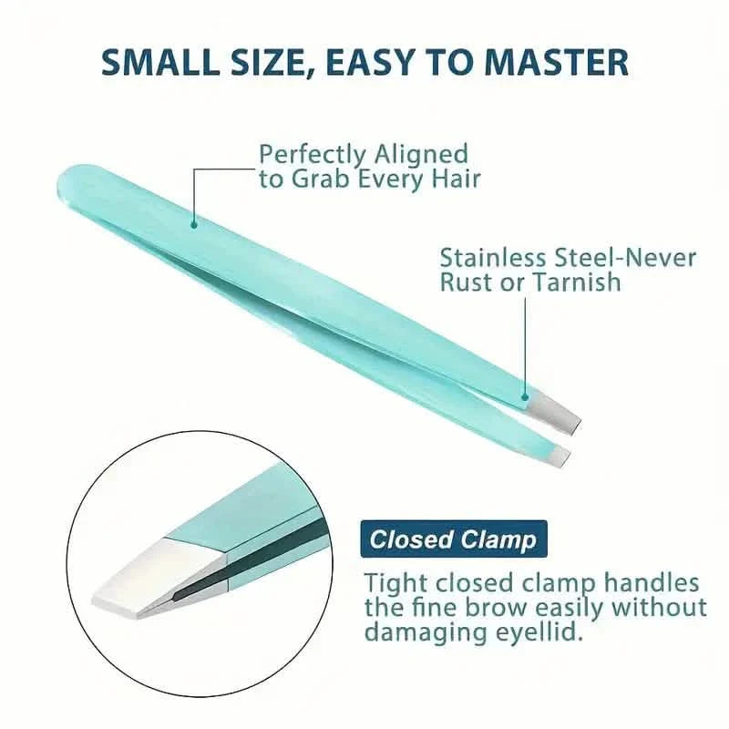 4-Pieces: Tweezers For Eyebrows, Straight, Slant, Angled and Pointy Tip DailySale