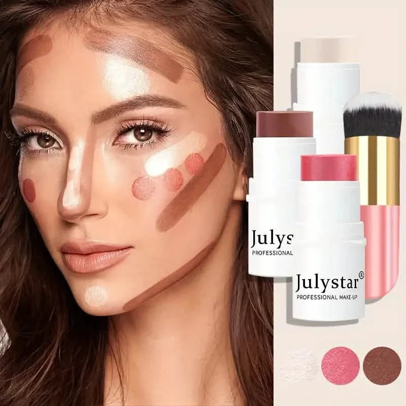 4-Pieces: Ultimate Cream Contour Kit - Seamless Blending Sticks with Highlighter, Blush & Bronzer DailySale