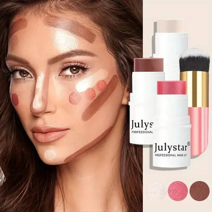 4-Pieces: Ultimate Cream Contour Kit - Seamless Blending Sticks with Highlighter, Blush & Bronzer DailySale