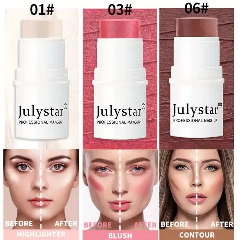 4-Pieces: Ultimate Cream Contour Kit - Seamless Blending Sticks with Highlighter, Blush & Bronzer DailySale