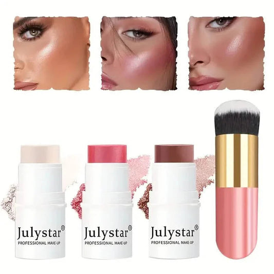 4-Pieces: Ultimate Cream Contour Kit - Seamless Blending Sticks with Highlighter, Blush & Bronzer DailySale