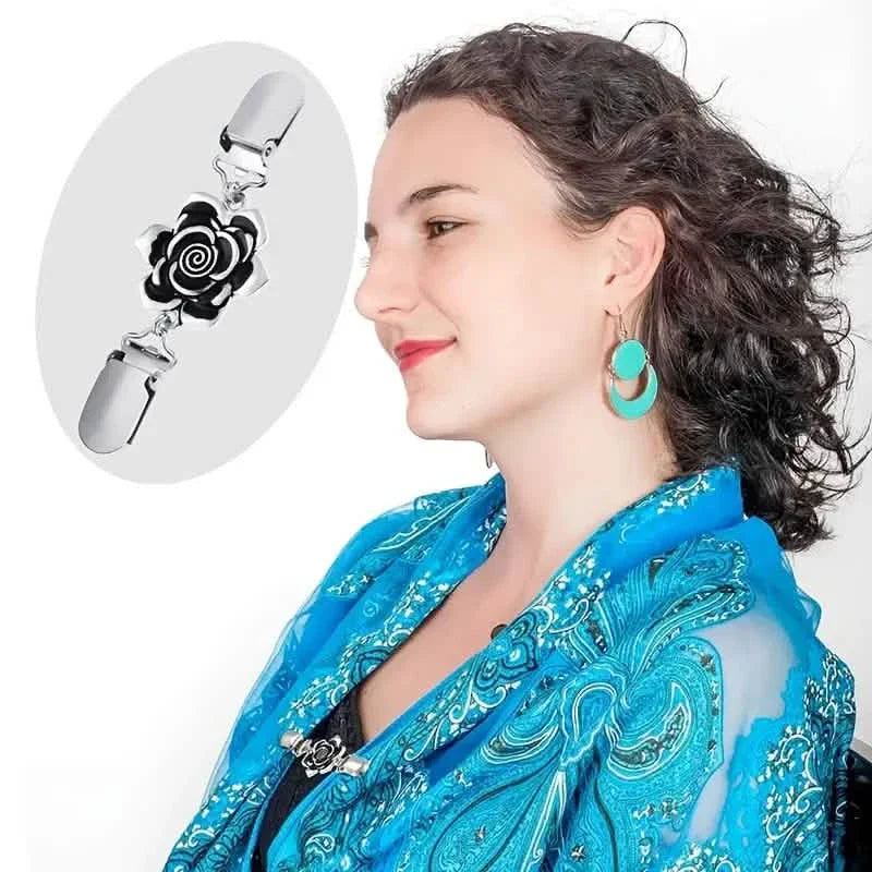 4-Pieces: Vintage Sweater Shawl Clips Retro Cardigan Collar Clips DailySale