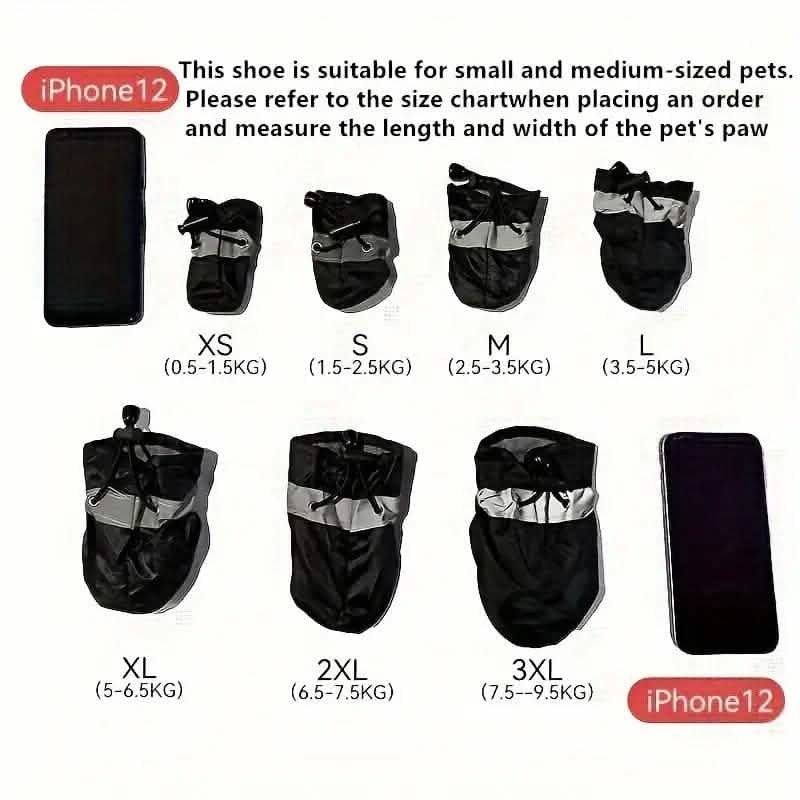4-Pieces: Water-Resistant Dog Bootie Shoes DailySale