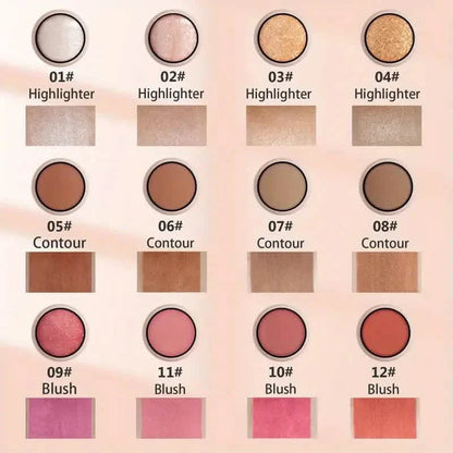 4-Pieces: Waterproof Cream Contour and Highlighter Kit with Brush DailySale