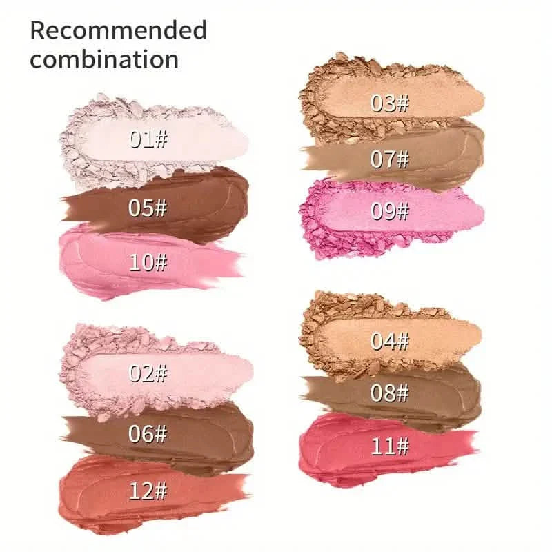 4-Pieces: Waterproof Cream Contour and Highlighter Kit with Brush DailySale