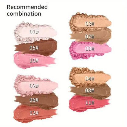4-Pieces: Waterproof Cream Contour and Highlighter Kit with Brush DailySale