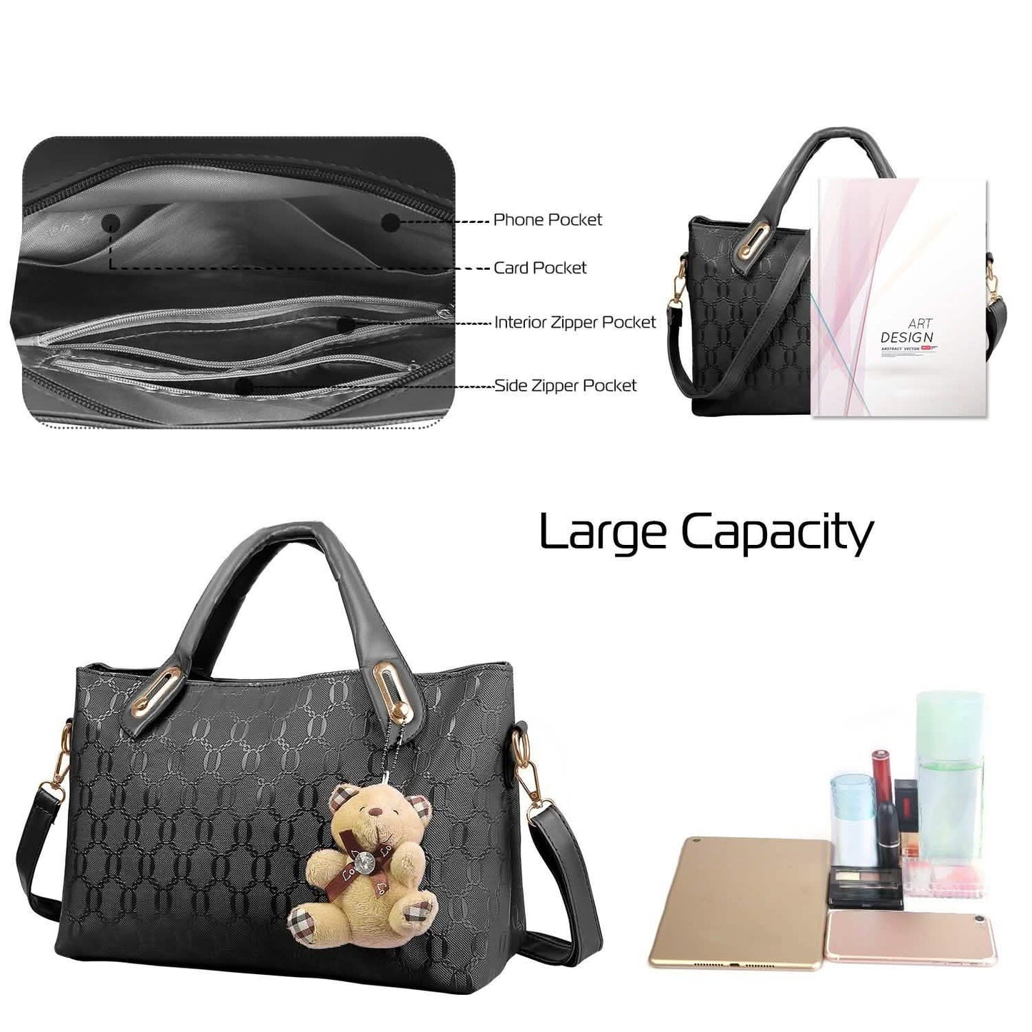 4-Pieces: Women Leather Handbag DailySale