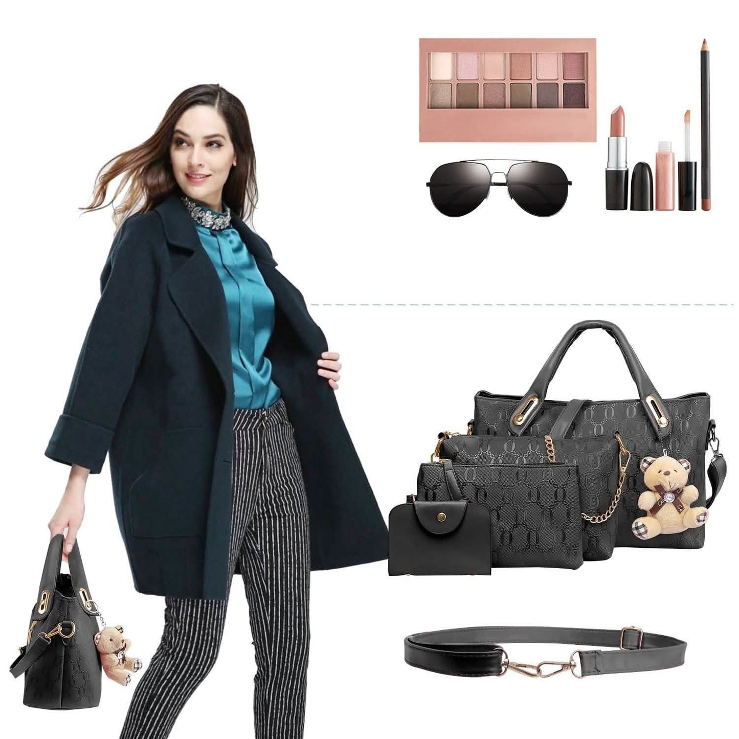 4-Pieces: Women Leather Handbag DailySale