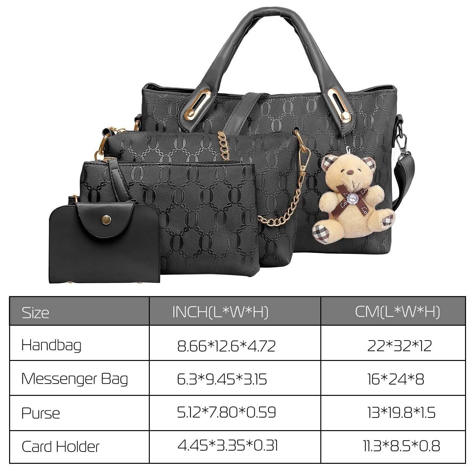 4-Pieces: Women Leather Handbag DailySale