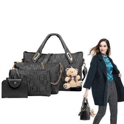 4-Pieces: Women Leather Handbag DailySale