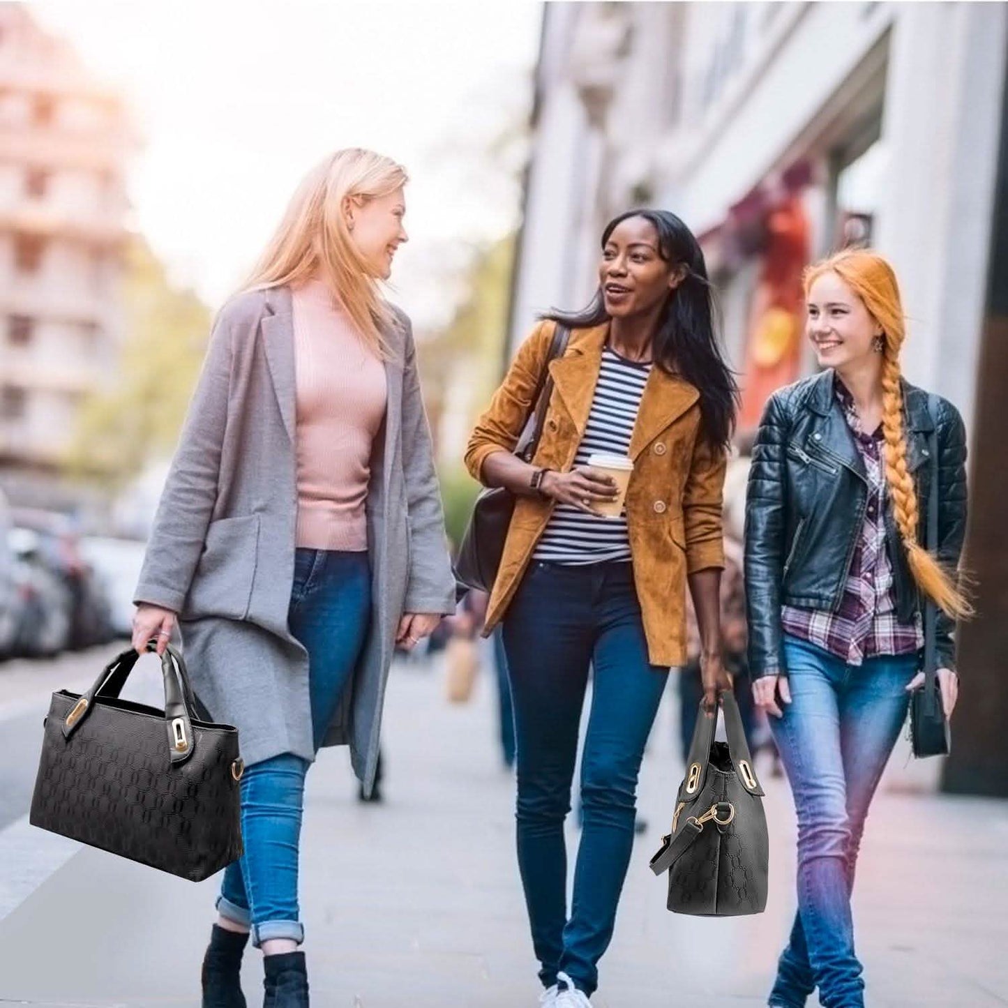 4-Pieces: Women Leather Handbag DailySale