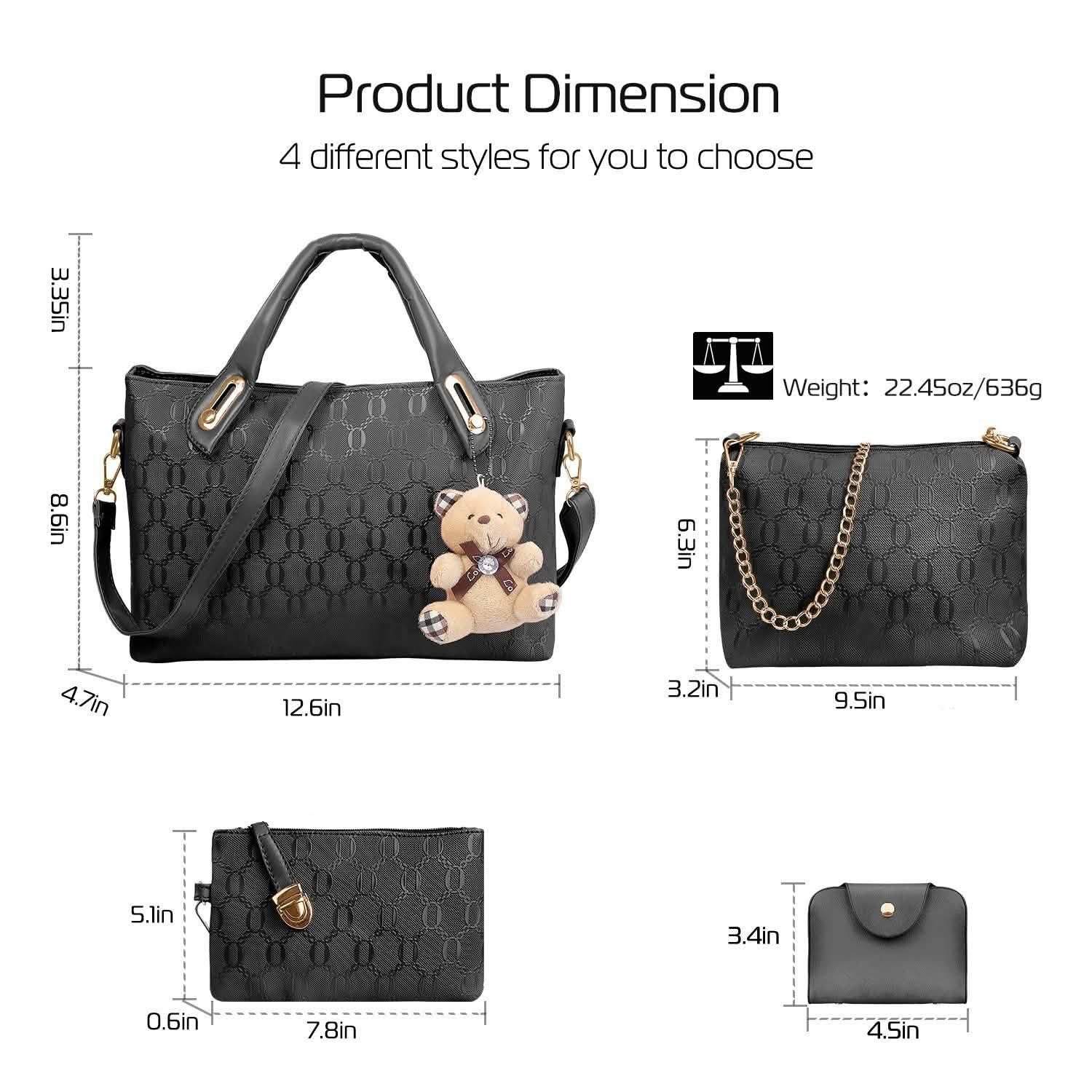 4-Pieces: Women Leather Handbag DailySale