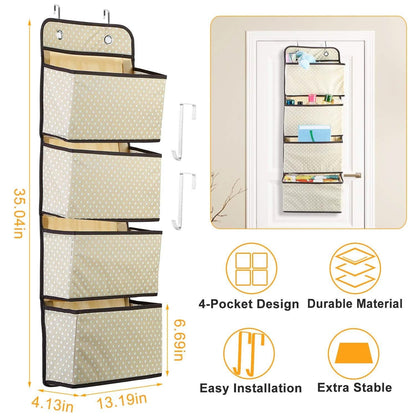 4-Pockets Wall Mount Closet Storage Organizer DailySale
