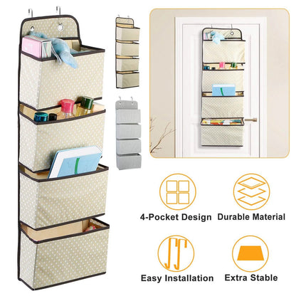 4-Pockets Wall Mount Closet Storage Organizer DailySale