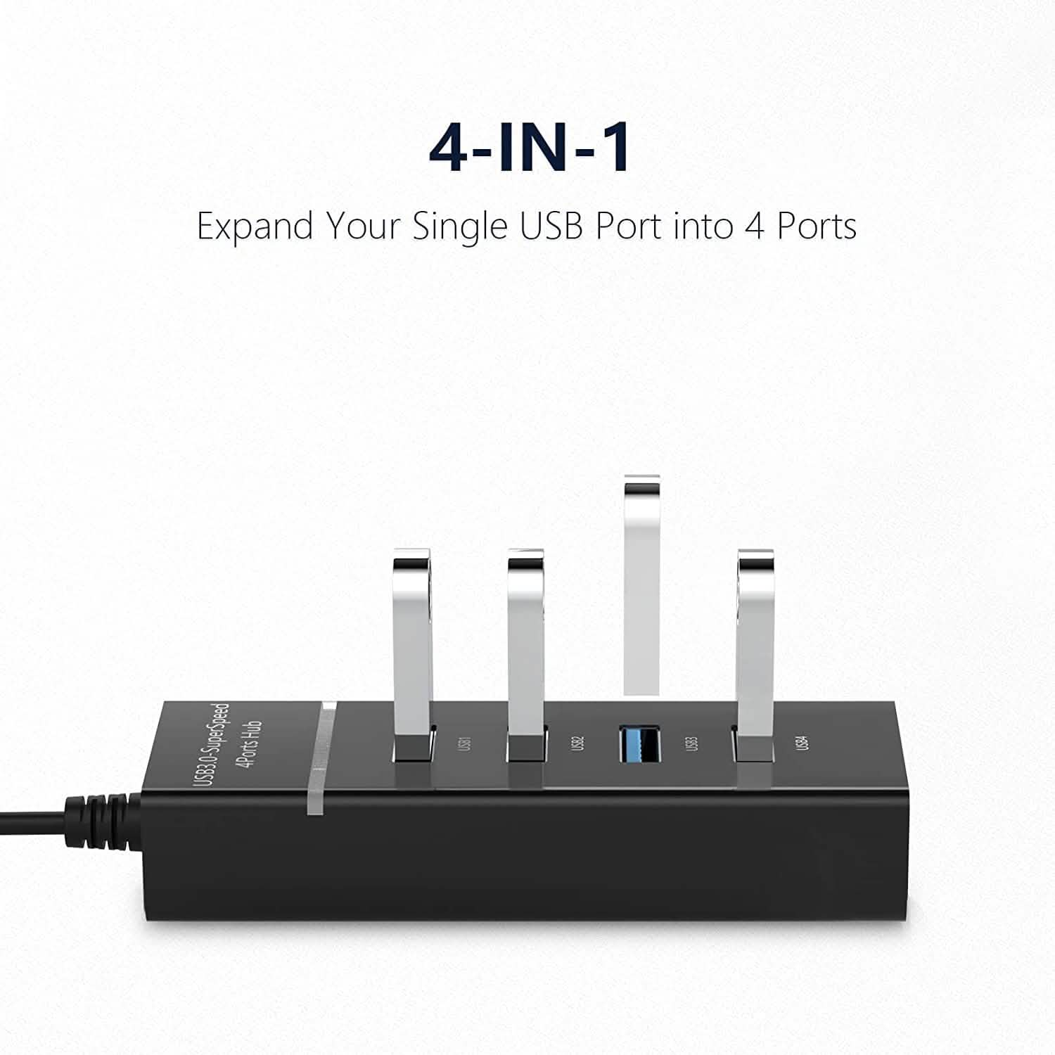 4-Port USB 3.0 USB Splitter with 3ft Extended Cable DailySale