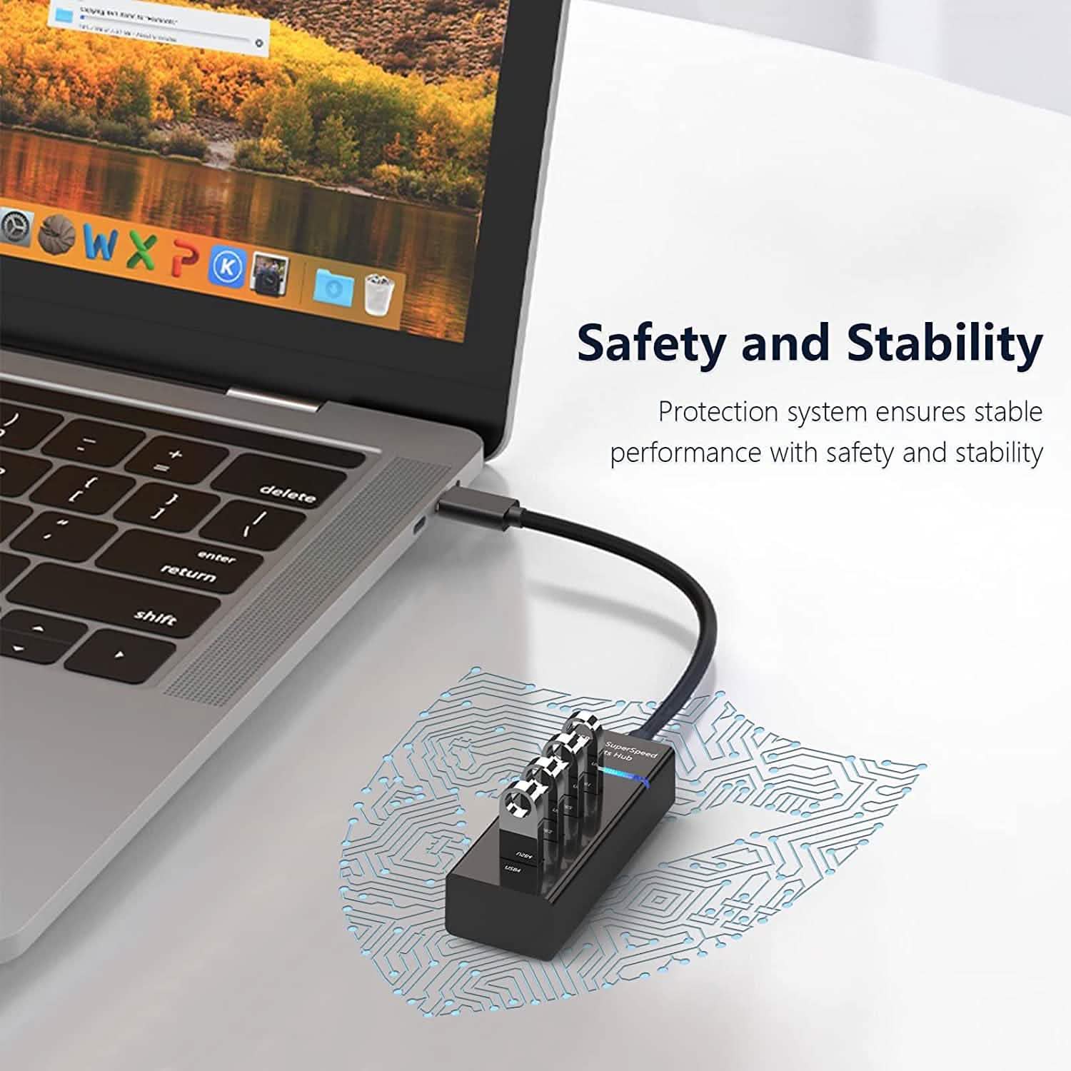 4-Port USB 3.0 USB Splitter with 3ft Extended Cable DailySale