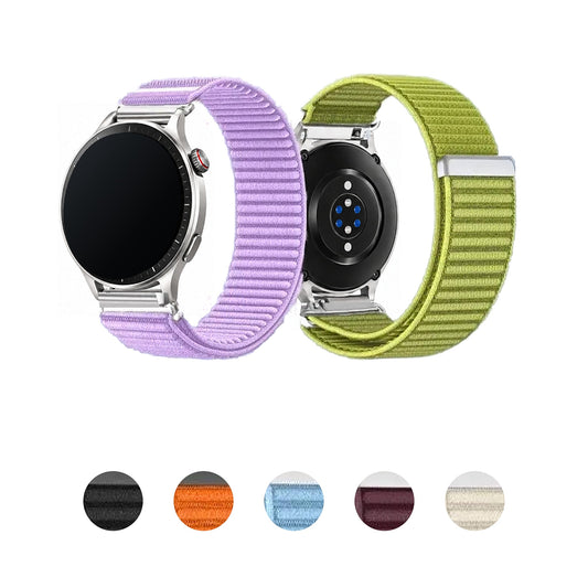 Amazfit Balance, GTR, GTS & Bip Ribbed Nylon Band with Metal Loop BandsCo Straps