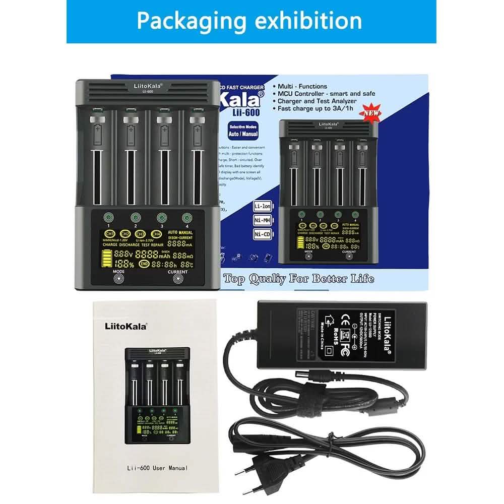 4 Slots Independent Charging Battery Charger DailySale