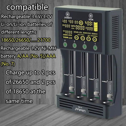 4 Slots Independent Charging Battery Charger DailySale