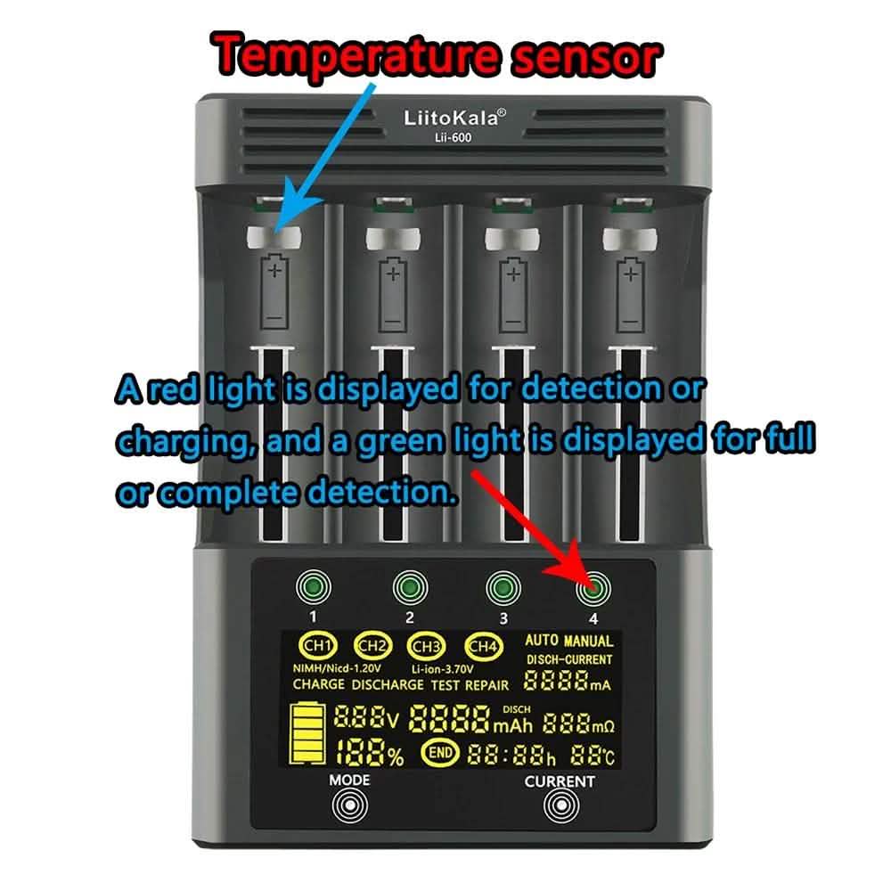 4 Slots Independent Charging Battery Charger DailySale