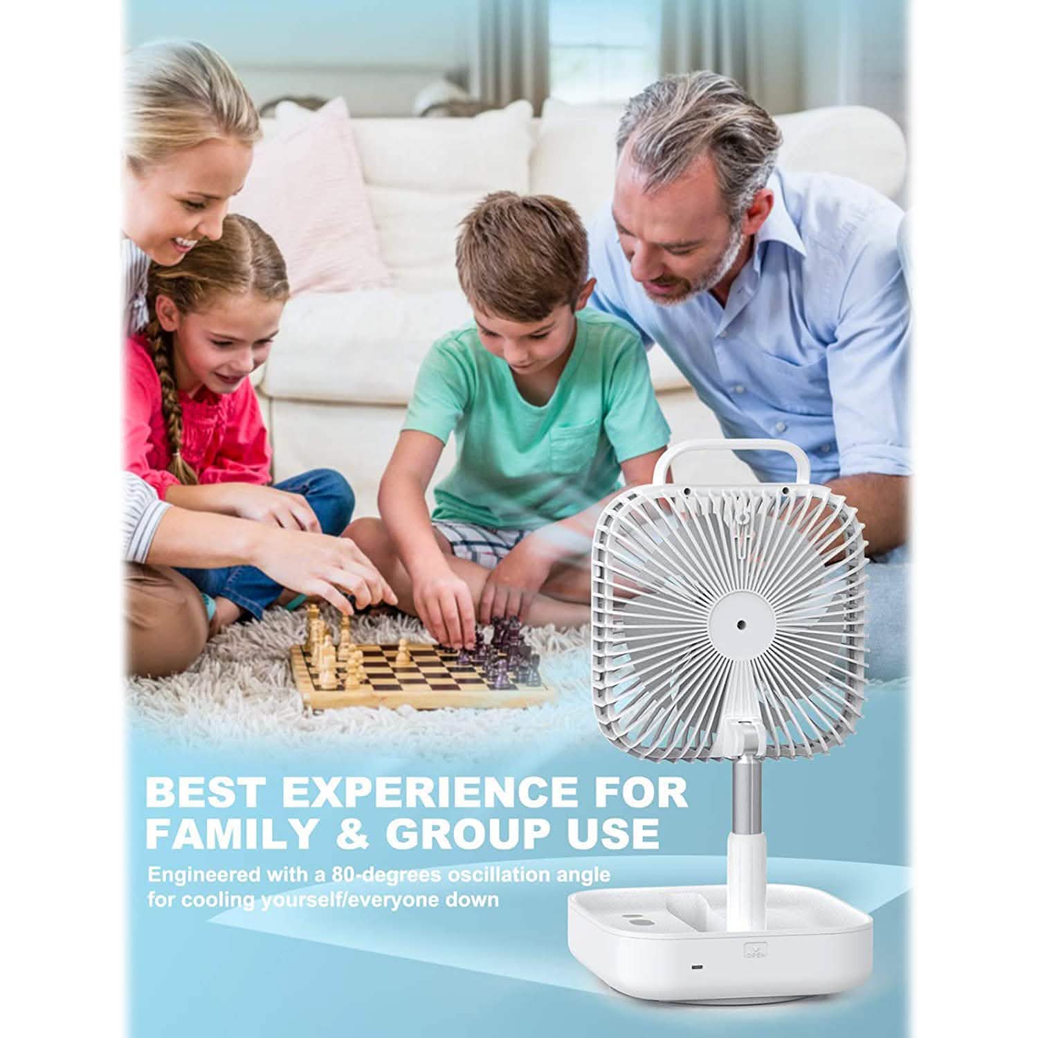 4 Speeds Portable Foldaway Fan DailySale