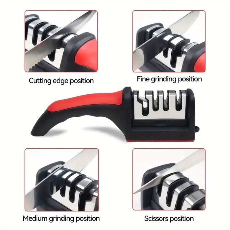 4 Stages Professional Kitchen Knife Sharpener Tool DailySale