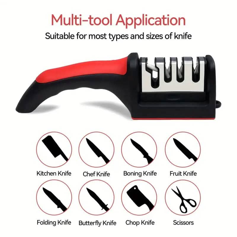 4 Stages Professional Kitchen Knife Sharpener Tool DailySale