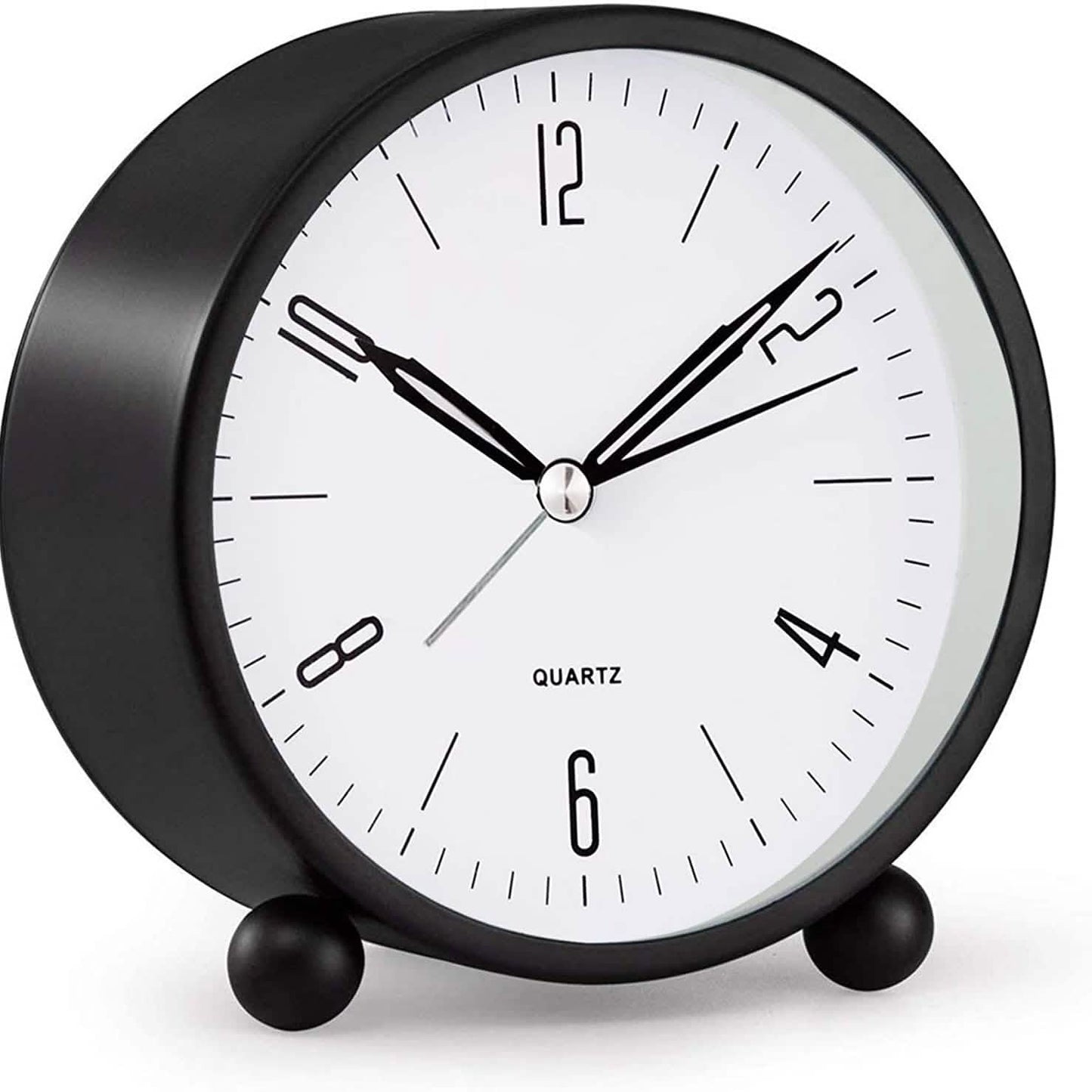 4" Super Silent Non Ticking Analog Alarm Clock with Night Light DailySale