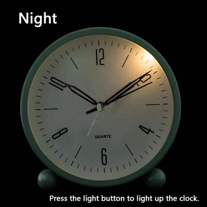4" Super Silent Non Ticking Analog Alarm Clock with Night Light DailySale