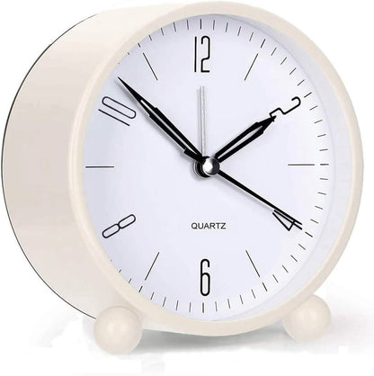 4" Super Silent Non Ticking Analog Alarm Clock with Night Light DailySale