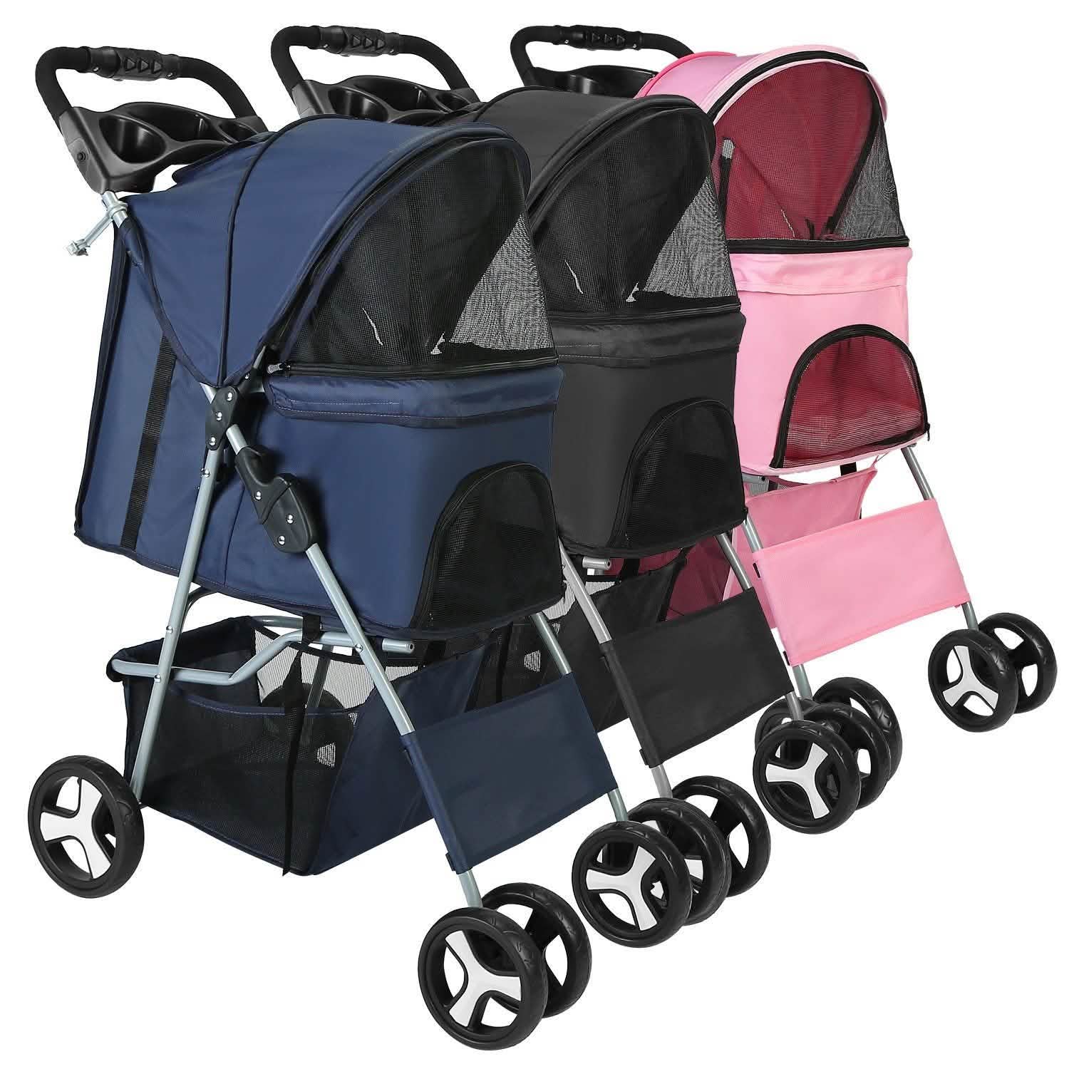 4 Wheels Pet Foldable Stroller DailySale