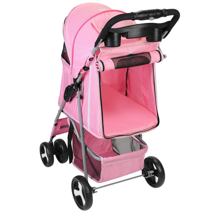 4 Wheels Pet Foldable Stroller DailySale