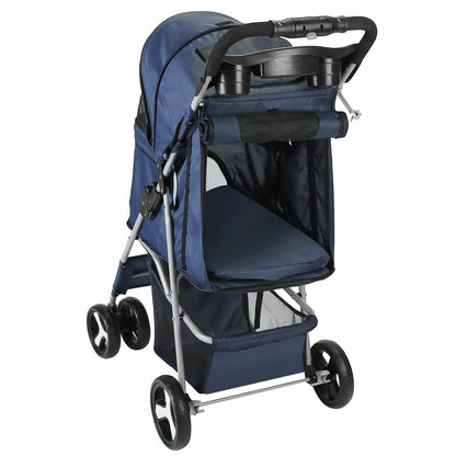 4 Wheels Pet Foldable Stroller DailySale