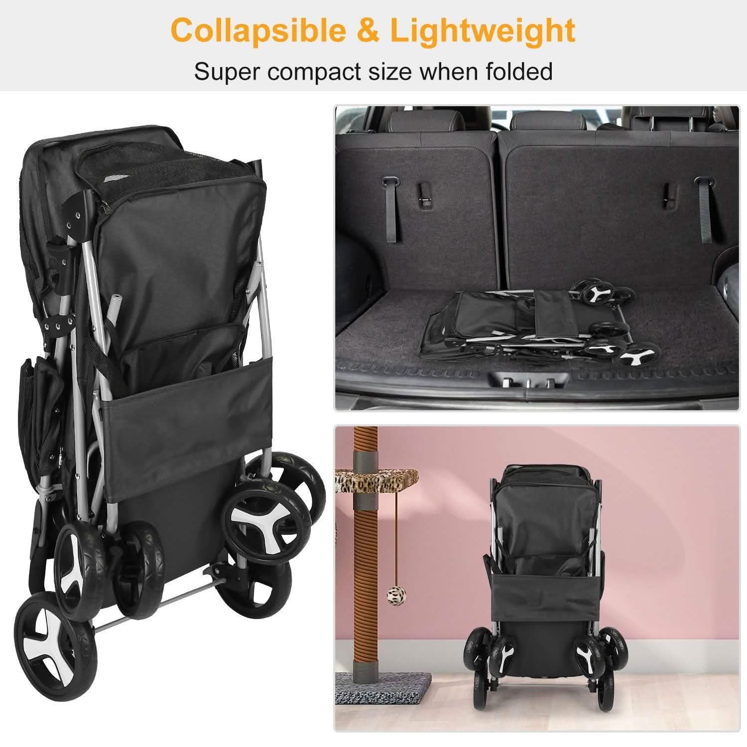 4 Wheels Pet Foldable Stroller DailySale