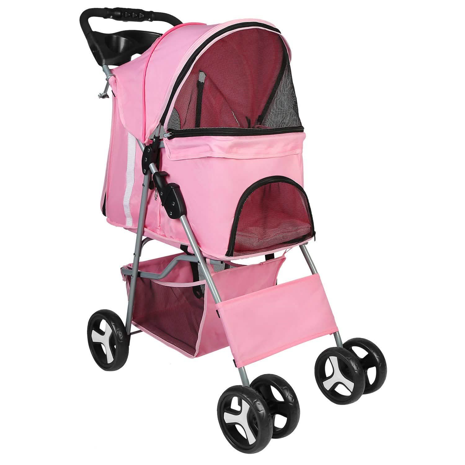 4 Wheels Pet Foldable Stroller DailySale