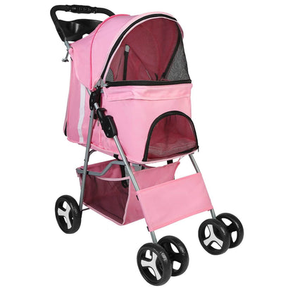 4 Wheels Pet Foldable Stroller DailySale