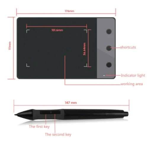 4 x 2.23" Anti-Interference USB Graphics Drawing Tablet DailySale