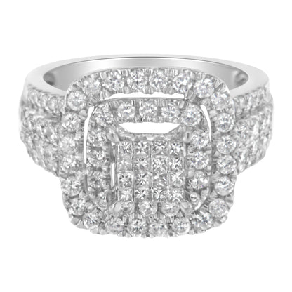 14KT White Gold Diamond Cocktail Ring (1 1/2 cttw, H-I Color, SI2-I1 Clarity) Bids.com