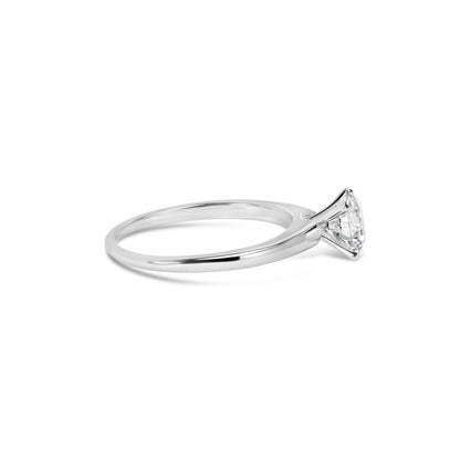 14K White Gold 1.0 Cttw Round Lab Grown Diamond 4 Prong Solitaire Engagement Ring (F-G Color, VS2-SI1 Clarity) - Ring Size 7 Bids.com