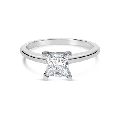 14K White Gold 1.0 Cttw Princess Lab-Grown Diamond Solitaire Engagement  Ring (F-G Color, VS1-VS2 Clarity) - Ring Size 7 Bids.com