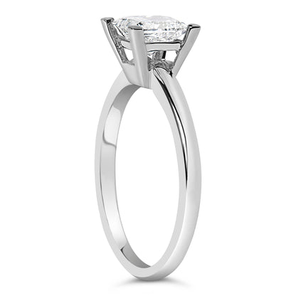 14K White Gold 1.0 Cttw Princess Lab-Grown Diamond Solitaire Engagement  Ring (F-G Color, VS1-VS2 Clarity) - Ring Size 7 Bids.com