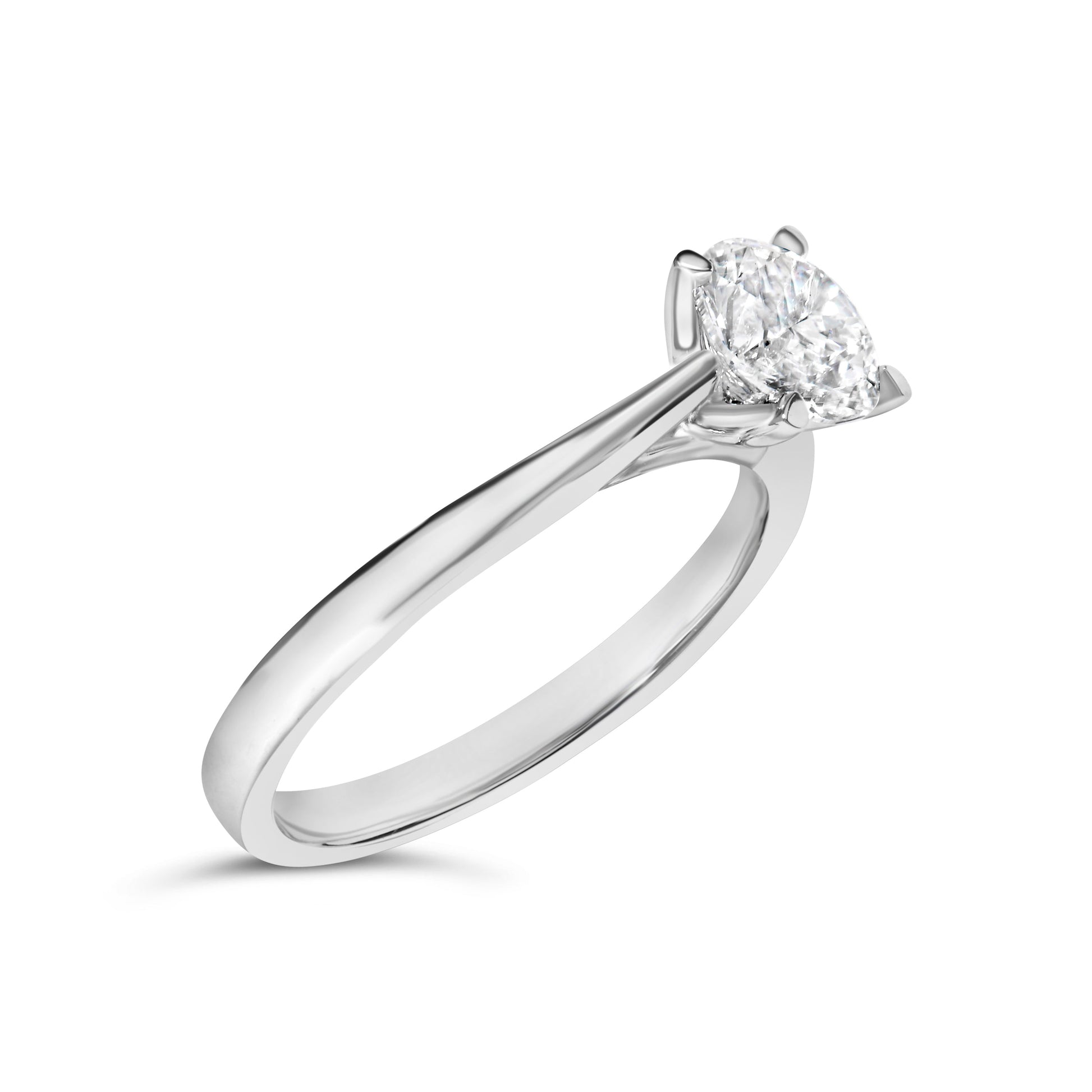 14K White Gold 1.0 Cttw Round Lab Grown Diamond Eagle Claw 4-Prong Set Solitaire Engagement Ring (F-G Color, VS2-SI1 Clarity) - Ring Size 7 Bids.com