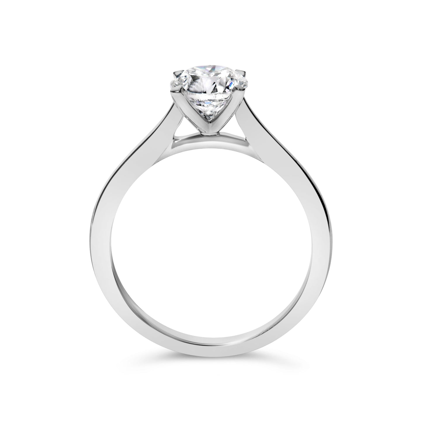 14K White Gold 1.0 Cttw Round Lab Grown Diamond Eagle Claw 4-Prong Set Solitaire Engagement Ring (F-G Color, VS2-SI1 Clarity) - Ring Size 7 Bids.com