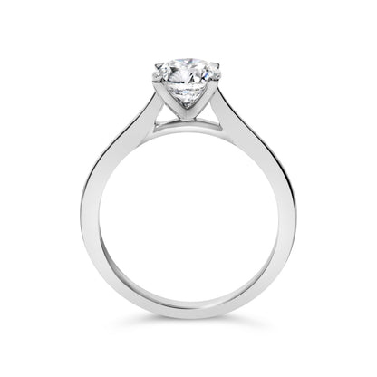 14K White Gold 1.0 Cttw Round Lab Grown Diamond Eagle Claw 4-Prong Set Solitaire Engagement Ring (F-G Color, VS2-SI1 Clarity) - Ring Size 7 Bids.com