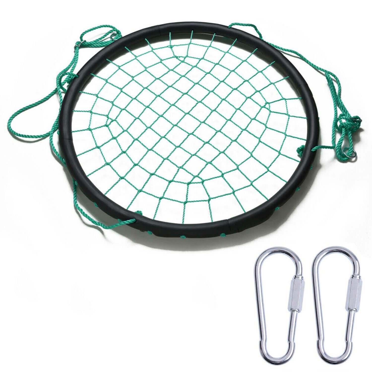 40" Disc Swings Seat Flying Saucer Tree Rope Web Net DailySale