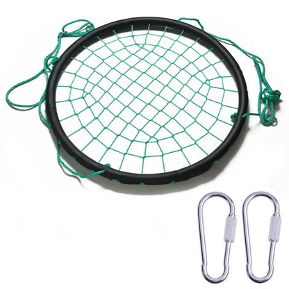 40" Disc Swings Seat Flying Saucer Tree Rope Web Net DailySale