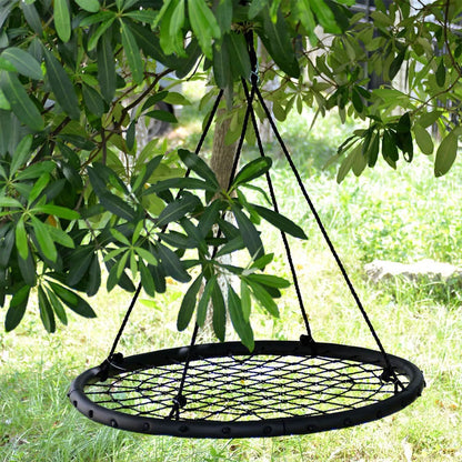 40" Disc Swings Seat Flying Saucer Tree Rope Web Net DailySale
